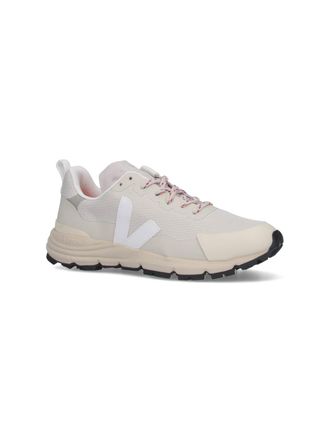 Veja Mixed-Material Low-Top Sneaker - Beige