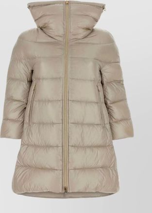 Herno quilted high collar puffer jacket with pockets