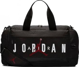 Nike Jordan Mens Air Duffel Gym Bag In Black/white