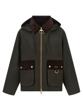 Barbour Green Solid Hood Jacket
