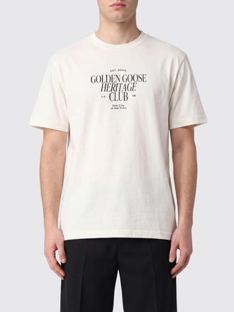 Golden Goose T-shirt girocollo in cotone con logo stampato