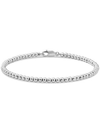 Devata 3mm Beaded Ball Chain Bracelet in Rhodium Plated Sterling Silver at Nordstrom, Size 6.5