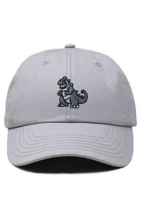Dalix Giant Lizard Embroidered Dad Hat in Gray at Nordstrom