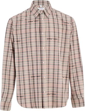 Off-white Mauve Morn Check Flannel Cotton Shirt - male - Off White - Casual Shirts - Multicolor - M - Shirts