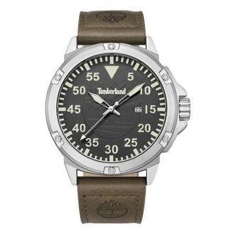 Timberland Weymont-Z Horloge - Heren - Accessoires - Grijs - Maat: ONE Size Leer