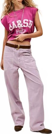 BA&SH High Waist Fima Pant In Lavande