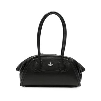 Vivienne Westwood Orb-plaque Shoulder Bag - female - Vivienne Westwood - Shoulder Bags - Black - ONE SIZE - Bags
