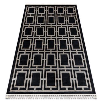 RugsX Rugsx - Alfombra Amour 53078b Negro - Geom&eacute;trico, L&iacute;neas Moderno, Elegante Black 78x150 Cm