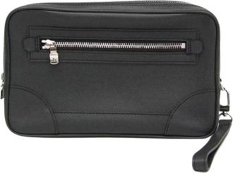 Louis Vuitton Pre-owned Pavel M31142 Clutch tas - Heren - Vintage Clutch - Zwart - ONE Size - Leer - Vintage