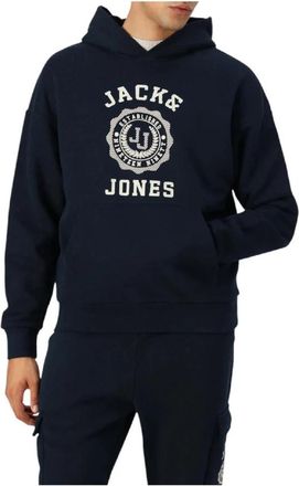 Jack & Jones Navy Casual Hoodie Modern Veelzijdig - Heren - Hoodies - Blauw - M - Hoodies & sweatvesten