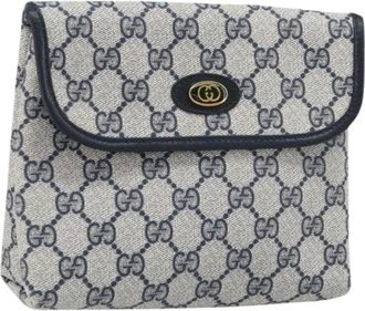 Gucci Pre-owned Clutches, female, Blue, Size: ONE SIZE Pre-owned Pouch