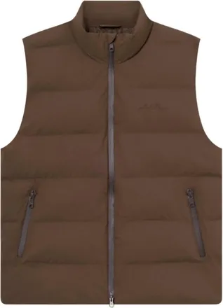 Les Deux Mens Noor Ripstop Vest In Slate Brown