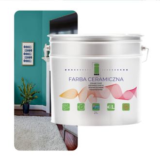 OEM Pintura Cer&aacute;mica Para Paredes Lavable Verde Turquesa Menta 2l Resistente A Las Manchas