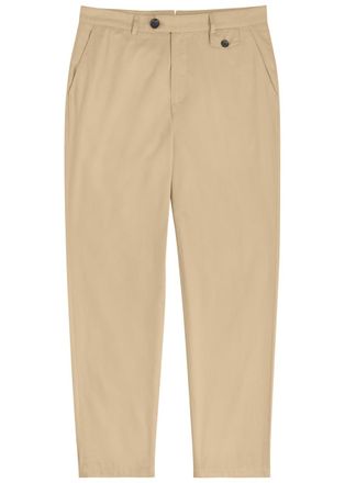 Oliver Spencer Fishtail Cotton Tapered-leg Trousers - Beige - 38 (W38 / Xxl)