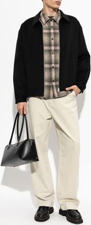 Frame Denim Wool Jacket, Mens, Black