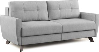 Divani.Store Callisto Sof&aacute; Cama Convertible De Tela Suave E Impermeable 168 Cm (mat. 120x197) Gris Claro