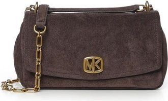 Michael Kors Su&egrave;de schoudertas - Dames - Tassen - Bruin - Maat: ONE Size Su&egrave;de