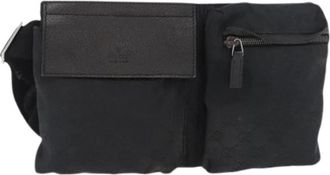 Gucci Pre-owned Canvas Heuptas - Dames - Vintage Heuptassen - Zwart - ONE Size - Vintage