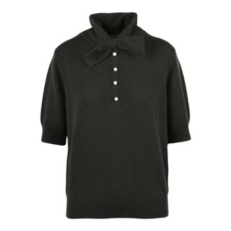 Allude Truien & Vesten, Dames, Groen, S, Wol, Polo Trui