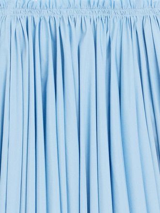 Ami Womens Midi Cotton Skirt, Light Blue