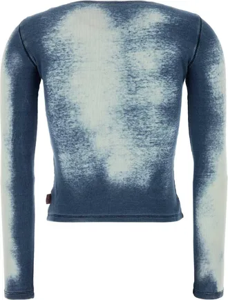 Diesel Womens Cardigan Blue Cotton Elastane