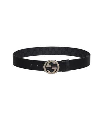 Gucci Black Logo Reversible Belt