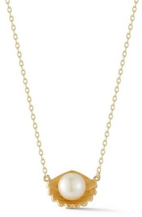 Glaze Jewelry Cultured Pearl Shell Pendant Necklace in Gold at Nordstrom Rack