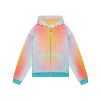 Casablanca Zip-throughs, male, Multicolor, Size: M Glass Zip Up Hooded Sweatshirt