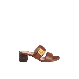 Coccinelle Schoenen, Dames, Bruin, 38 EU, Leer, C-Me Lock Heeled Mule