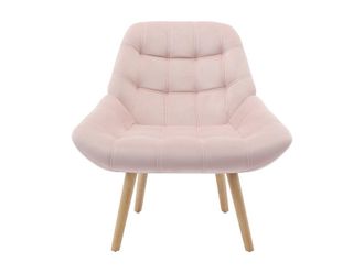 VENTE-UNIQUE.COM Sill&oacute;n cl&aacute;sico tela rosa