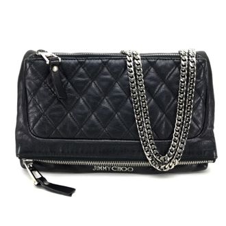 Jimmy Choo London Leather Shoulder Bag (Pre-Owned)