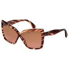 Tom Ford Fiore Brown Gradient Butterfly Ladies Sunglasses FT1195 54F 63