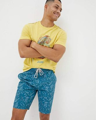 FatFace Fatface Camber Leaf Print Swim Shorts