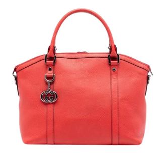 Gucci Pre-owned The Dome Handbag - Dames - Vintage Handtas - Rood - ONE Size - Leer - Vintage