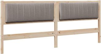 vidaXL Cabecero Tapizado Marr&oacute;n 200 Cm Madera De Pino Macizo Vidaxl