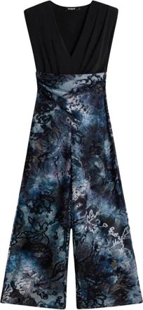 Desigual Tuta a due tessuti - - Jumpsuits & Playsuits - Donna - Blu - M