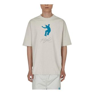 Nike Jordan Air Jordan x Union Crossover Solid Color Alphabet Pattern Printing Round Neck Short Sleeve US Edition Gray DM2839-025