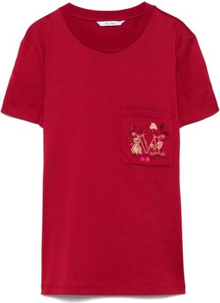 Max Mara Red Classic Logo T-shirt