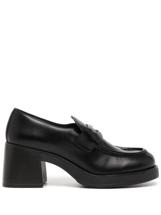 Miu Miu Leren loafers - Zwart