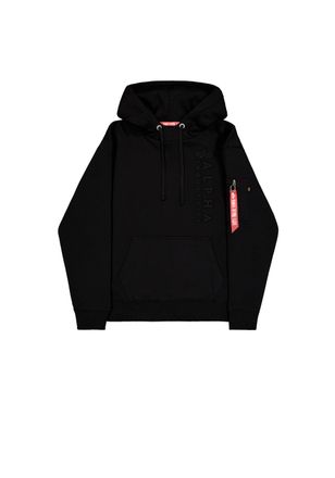 Alpha Industries Hoodie ALPHA INDUSTRIES Embroidery Hoodie, Herren, Gr. XXL, schwarz, Obermaterial: 80% Baumwolle, 20% Polyester, regular fit, Sweatshirts Hoodie
