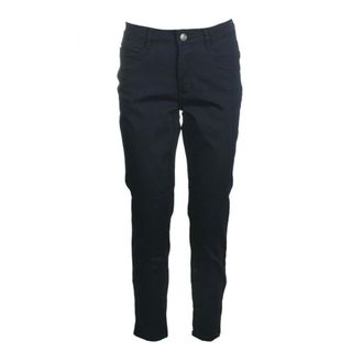 C.Ro Navy Blue Zipper Detail Trousers - female - C.Ro - Slim-fit Trousers - Black - 3XL - Trousers