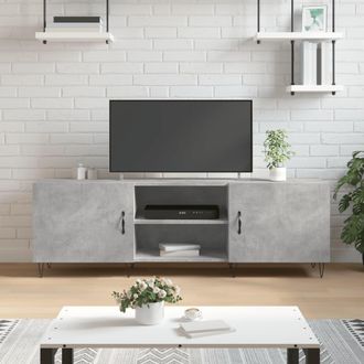 vidaXL Mueble De Tv Madera De Ingenier&iacute;a Gris Hormig&oacute;n 150x30x50 Cm Vidaxl