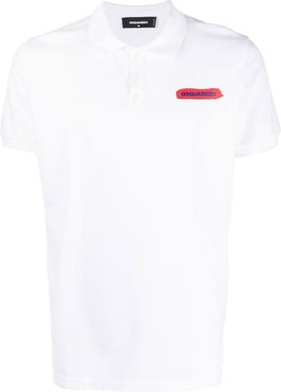 Dsquared2 logo-print polo shirt - men - Cotton - XXXL - White