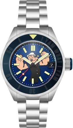 Spinnaker x Popeye Forearm Fury Piccard Automatic Bracelet Watch, 45mm in Blue at Nordstrom