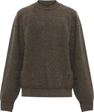 Jacquemus Wool Sweater Pelota - Heren - Ronde hals truien - Bruin - S - Wol - Truien & Vesten