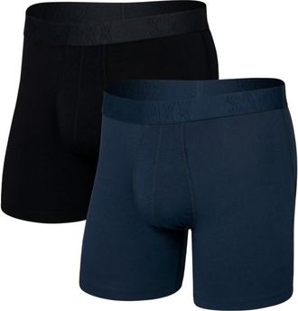 Saxx Droptemp Cooling Cotton Trunk Fly 2-Pack Alltagsunterw&auml;sche f&uuml;r Herren | blau/schwarz