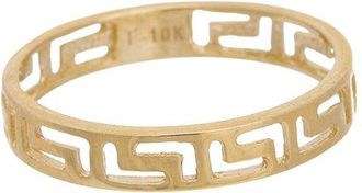 Italian Gold, Inc 10K 3.6Mm Greek Key Band Ring