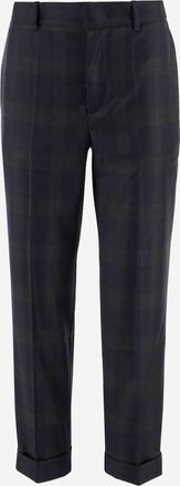 SA SU PHI Angela Tartan Wool Pants With Turn-ups