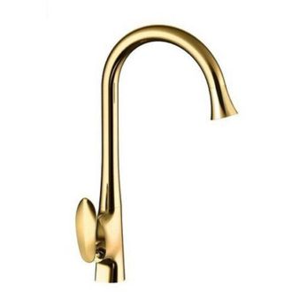 Trade Shop Trade Shop - Rubinetto Miscelatore Per Lavello Cucina Casa In Ottone Dorato 59365 Colore Oro