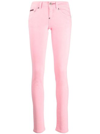 Philipp Plein Jeans skinny a vita media - Rosa